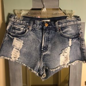 Distressed Jean Shorts